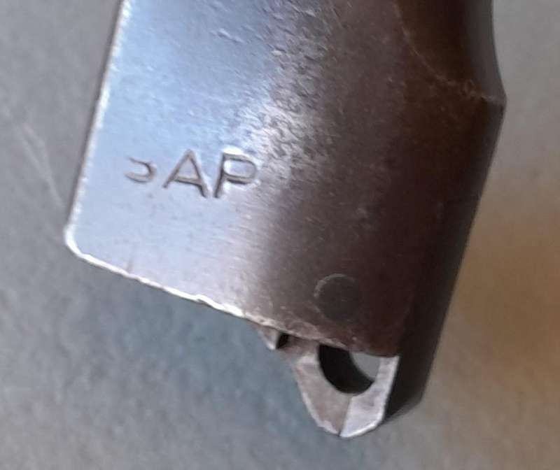 SADF / SAP M1 FN-FAL Type-A Knife Bayonet with Metal Scabbard.  No. 22281.