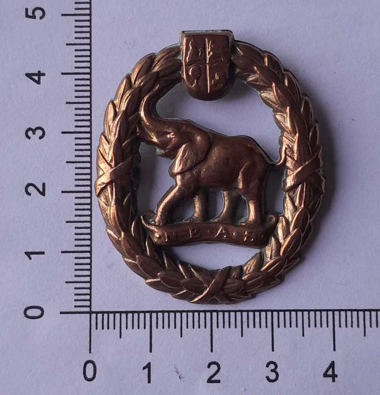 WW2 SA Native Military Corps Cap Badge.  No Lugs.