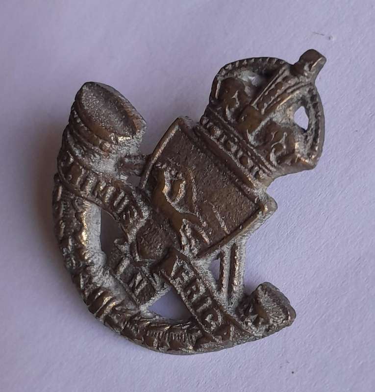 Early SA Army Durban Light Infantry Badge.  Replaced Pin.