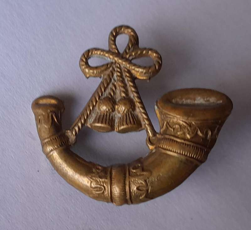Pair SA Army Bugler Collar Badges (Facing).  Lugs Intact.