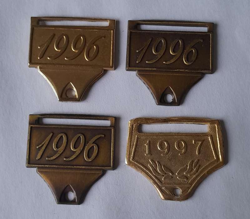 Collection of SADF Shooting Medal Date Hangers.  1996/1997.