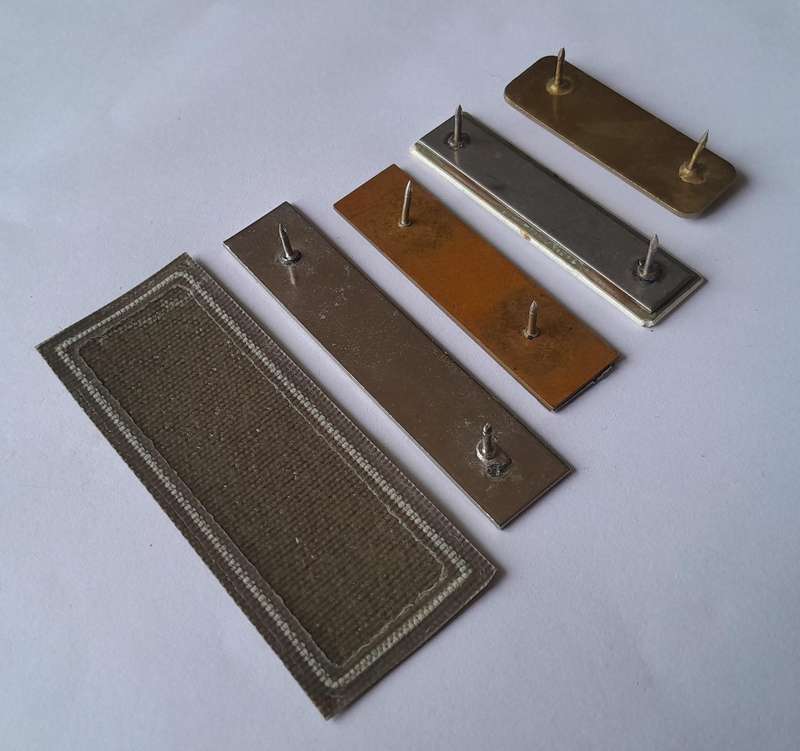 Collection of SADF "Gouws" Name Tags.  All Pins Intact.