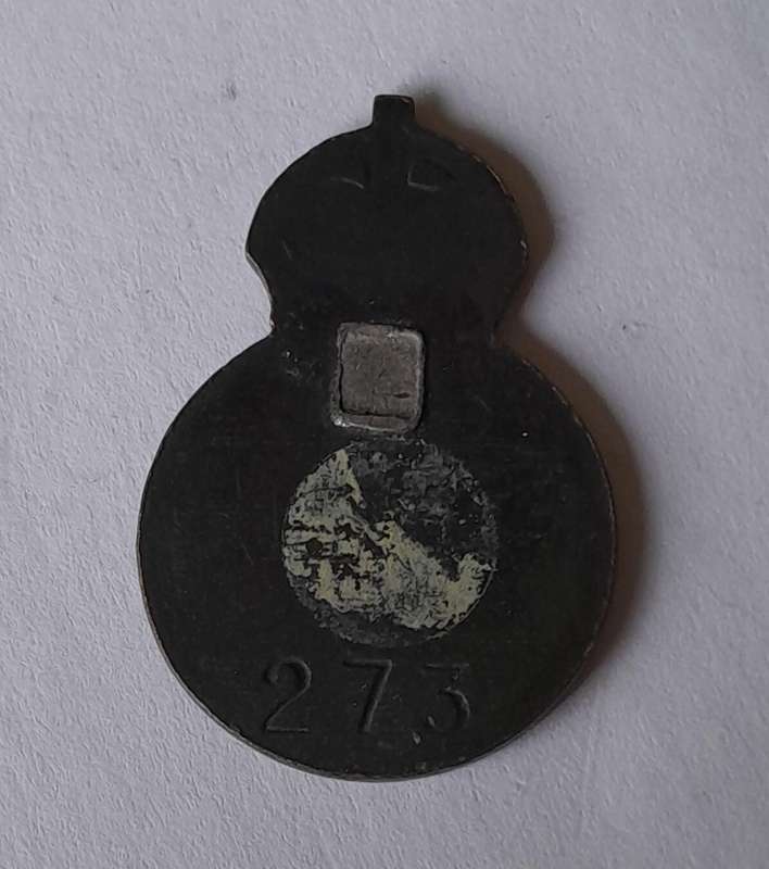 WW2 SA Civil Protection Services Numbered Badge.  No Clasp.