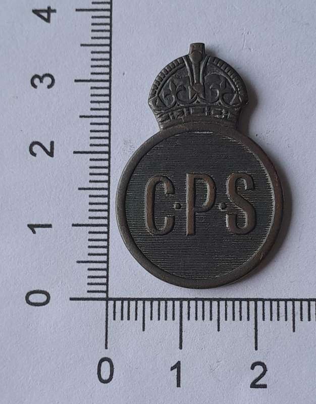WW2 SA Civil Protection Services Numbered Badge.  No Clasp.