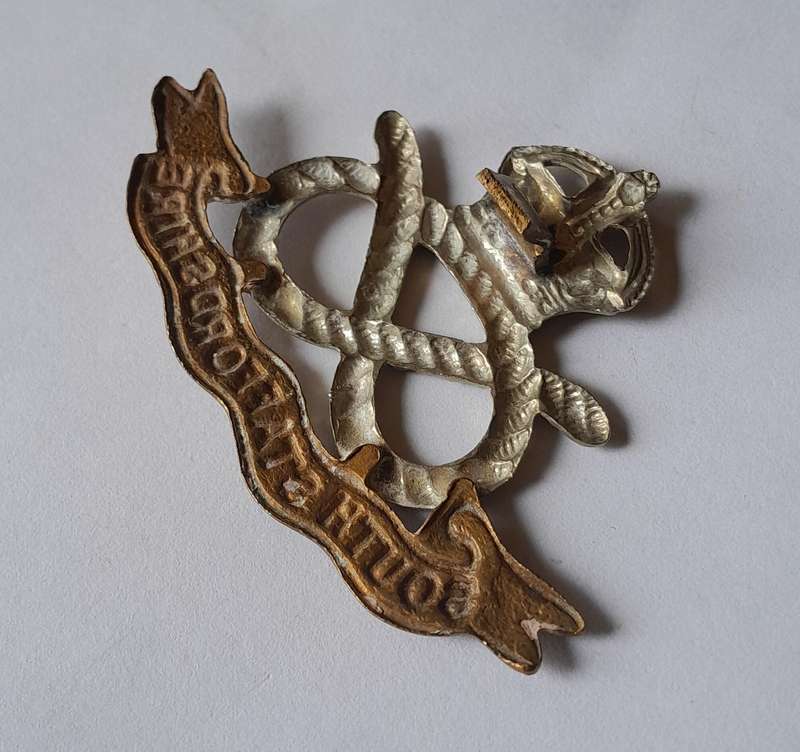 Early South Staffordshire Cap Badge.  No Slider.