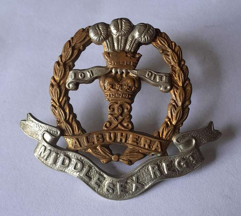 Early Middlesex Regiment Cap Badge.  No Slider.