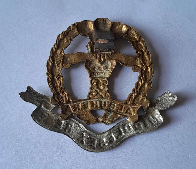 Early Middlesex Regiment Cap Badge.  No Slider.