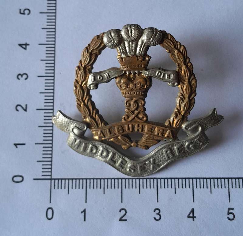 Early Middlesex Regiment Cap Badge.  No Slider.