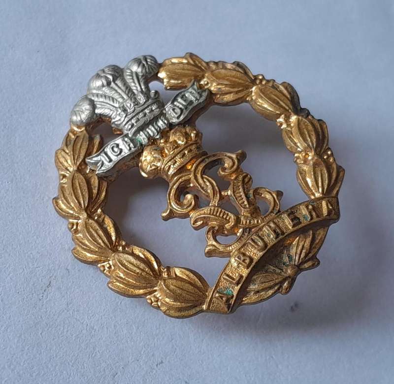 Early Middlesex Regiment Badge.  Lug Intact.