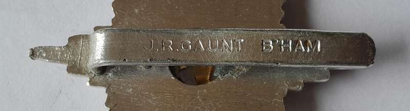 Worcester & Sherwood Foresters Anodised Aluminium Cap Badge.  JR Gaunt.  Slider Intact.