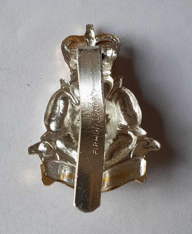 Yorkshire Brigade Anodised Aluminium Badge by Firmin.  Bent Slider Intact.