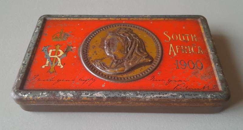 Boer War 1900 Gift Tin To British Troops From Queen Victoria. 15.5 x 9.5cm.