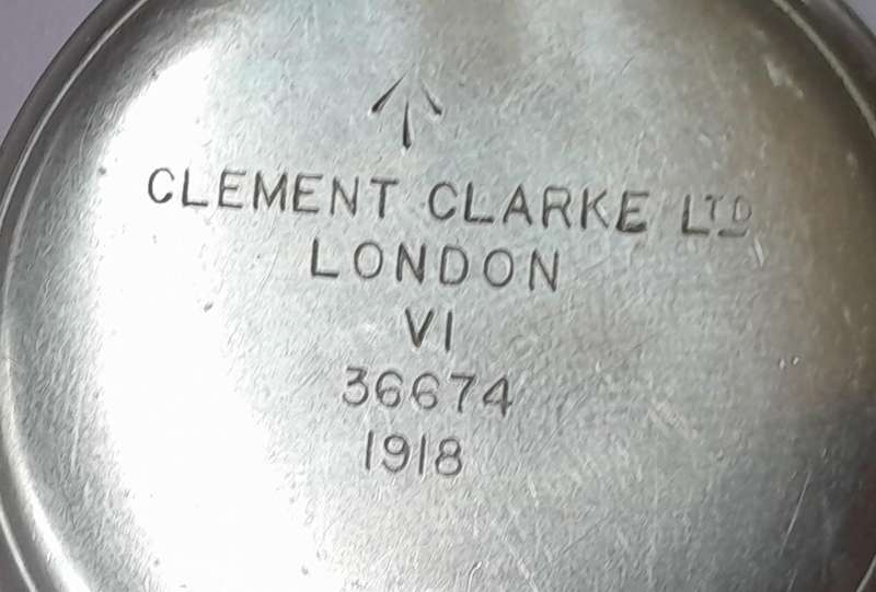 WW1 1918 Officer's Aviation Pocket Compass. Clement Clarke Ltd, London. Working.