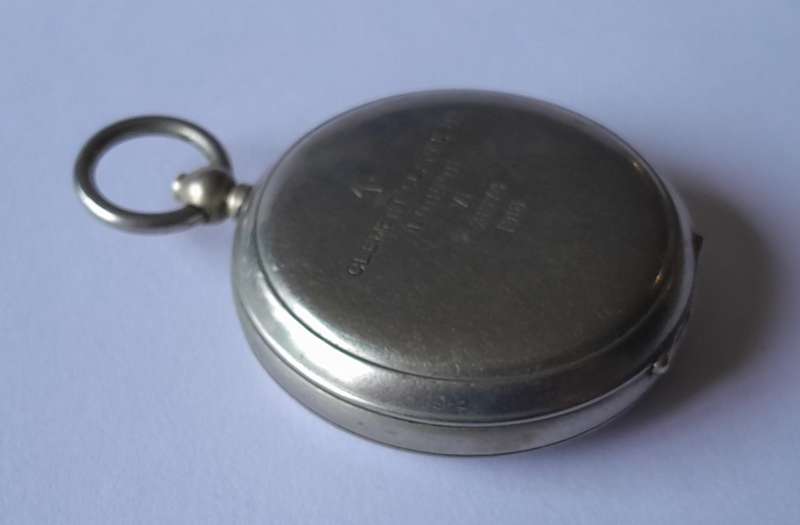 WW1 1918 Officer's Aviation Pocket Compass. Clement Clarke Ltd, London. Working.