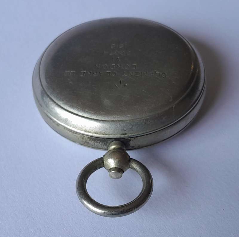 WW1 1918 Officer's Aviation Pocket Compass. Clement Clarke Ltd, London. Working.