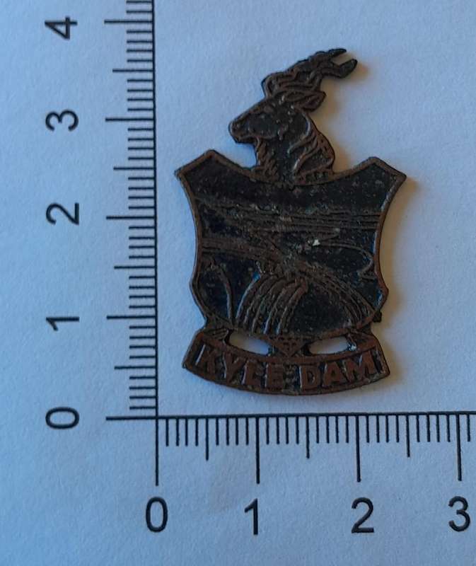 Rare Vintage Rhodesian "Kyle Dam" Metal Badge.