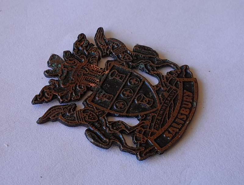 Rare Vintage Rhodesian "Salisbury" Metal Badge.