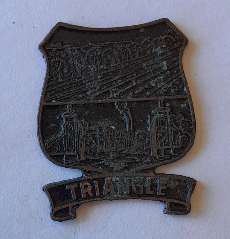 Rare Vintage Rhodesian "Triangle" Metal Badge.
