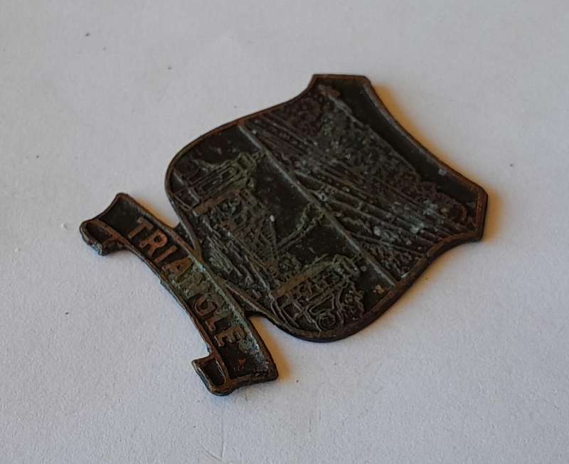Rare Vintage Rhodesian "Triangle" Metal Badge.