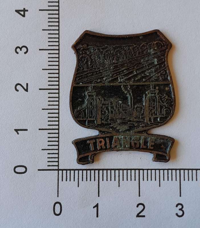 Rare Vintage Rhodesian "Triangle" Metal Badge.