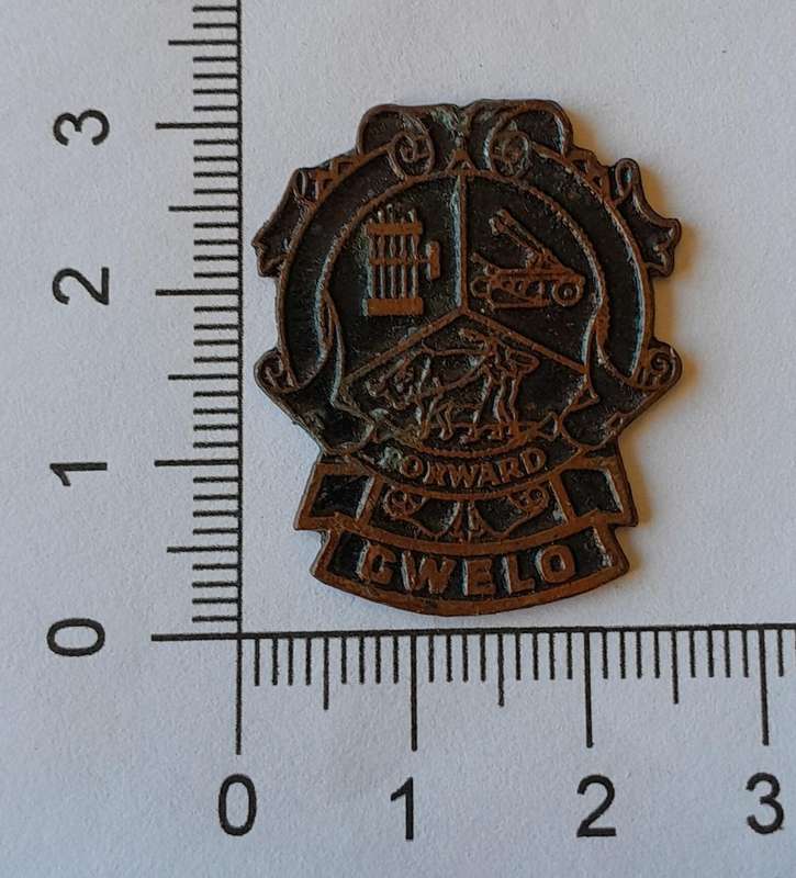 Rare Vintage Rhodesian "Gwelo" Metal Badge.