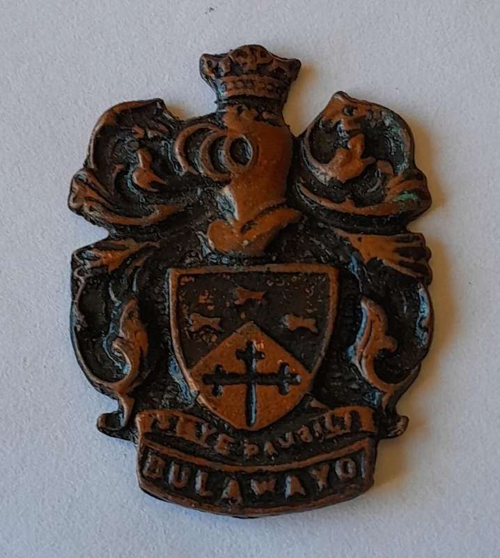 Rare Vintage Rhodesian "Bulawayo" Metal Badge.
