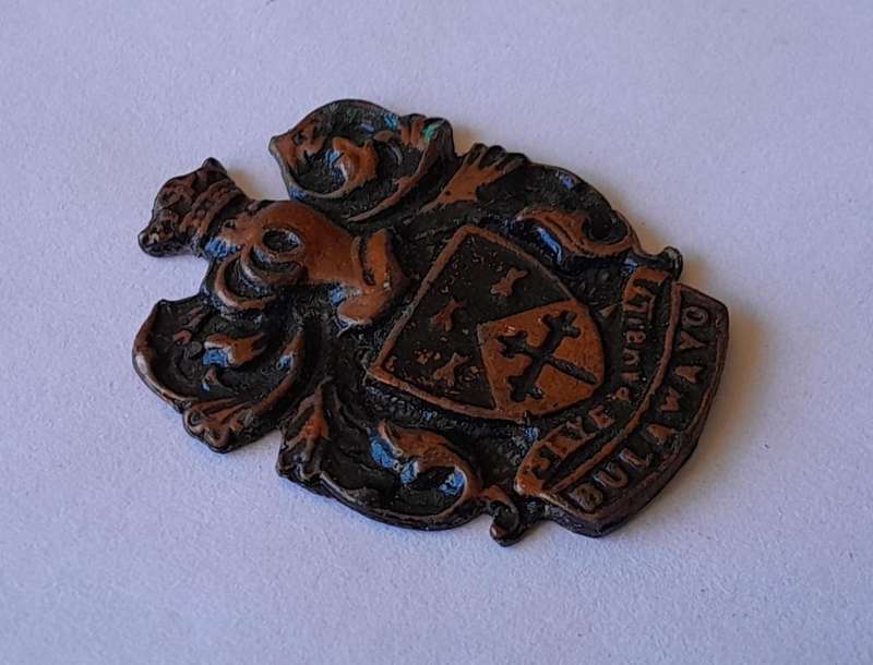 Rare Vintage Rhodesian "Bulawayo" Metal Badge.