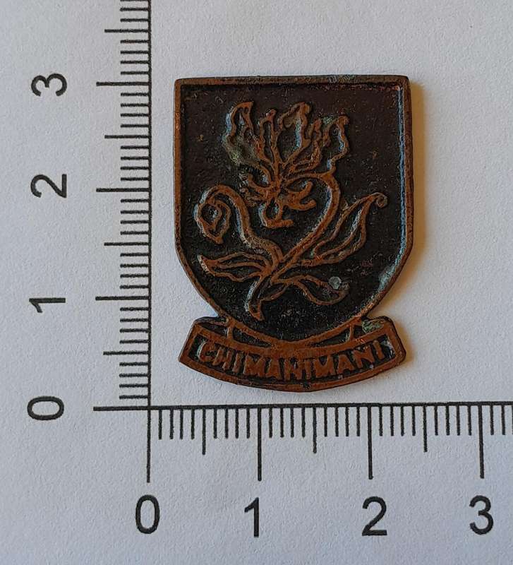 Rare Vintage Rhodesian "Chimanimani" Metal Badge.