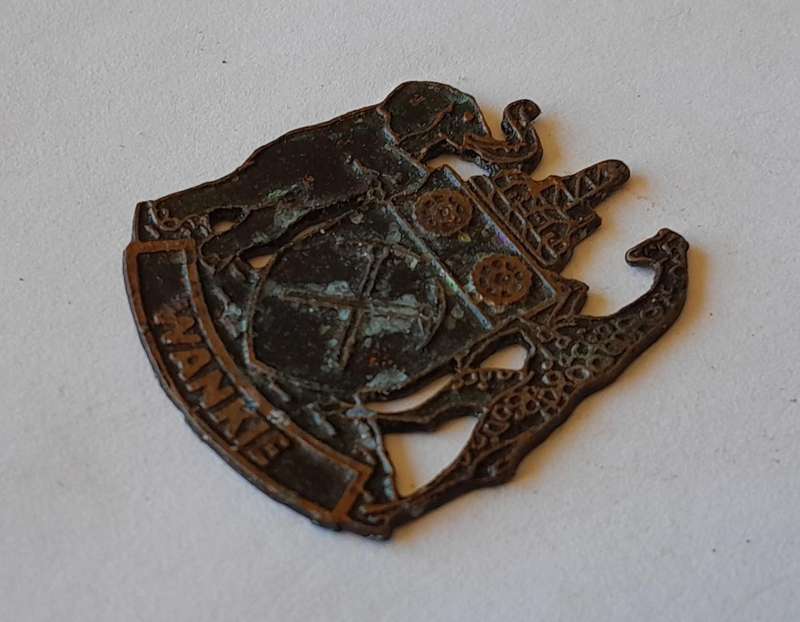 Rare Vintage Rhodesian "Wankie" Metal Badge.