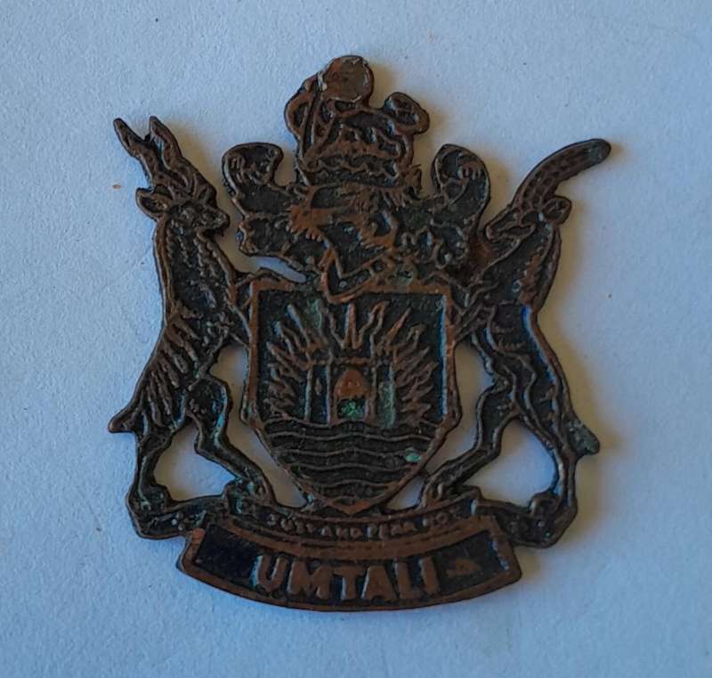 Rare Vintage Rhodesian "Umtali" Metal Badge.