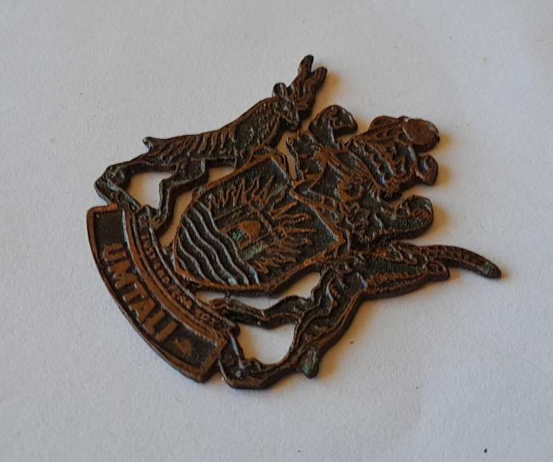 Rare Vintage Rhodesian "Umtali" Metal Badge.