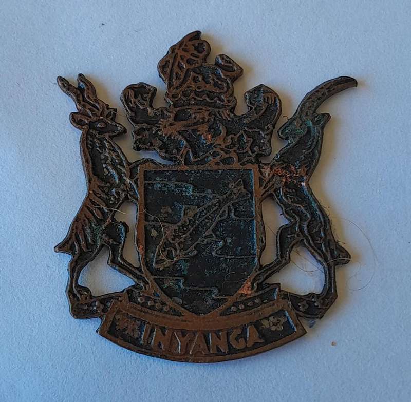 Rare Vintage Rhodesian "Inyanga" Metal Badge.