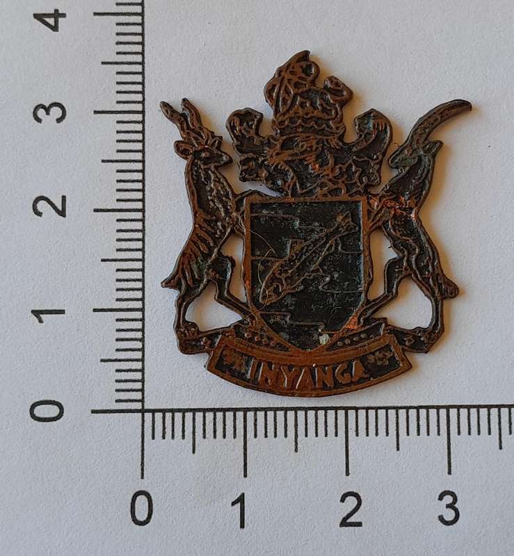Rare Vintage Rhodesian "Inyanga" Metal Badge.