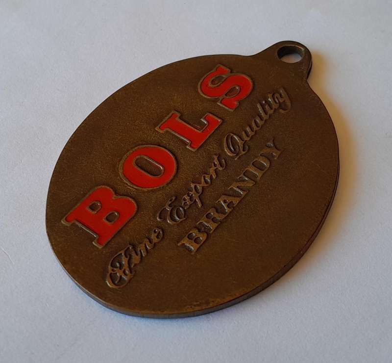 Vintage Bols Brandy Metal Tag.