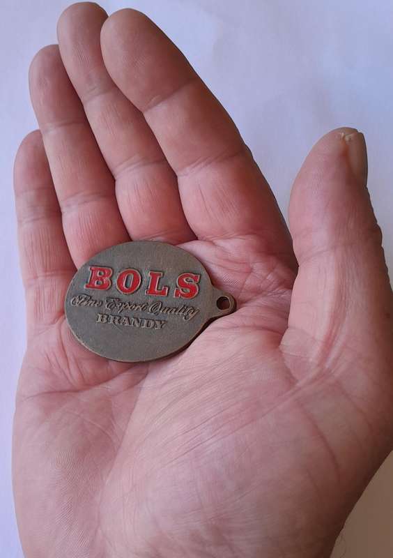 Vintage Bols Brandy Metal Tag.