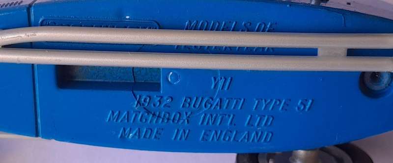 Vintage Matchbox Die-Cast 1932 Bugatti Type 51.  10.5cm