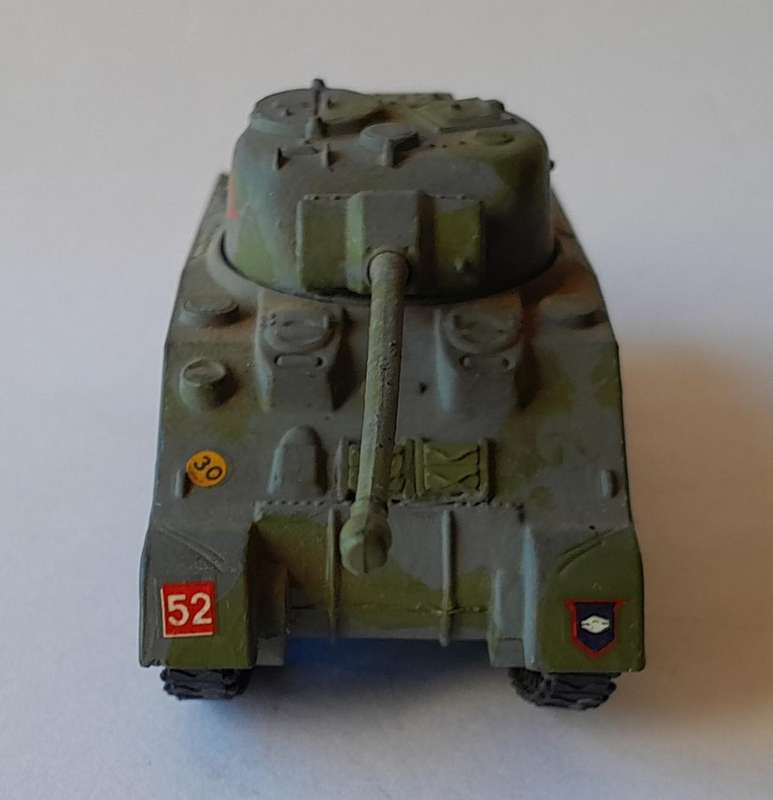 Vintage WW2 Sherman Firefly.  Hand-Painted (Plastic).  10.5cm.  Swiveling Turret.
