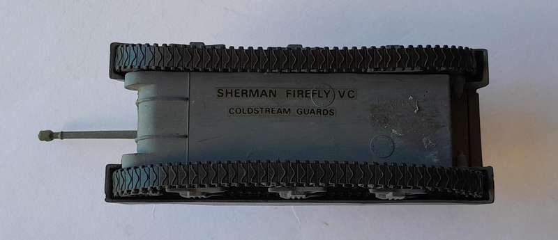 Vintage WW2 Sherman Firefly.  Hand-Painted (Plastic).  10.5cm.  Swiveling Turret.