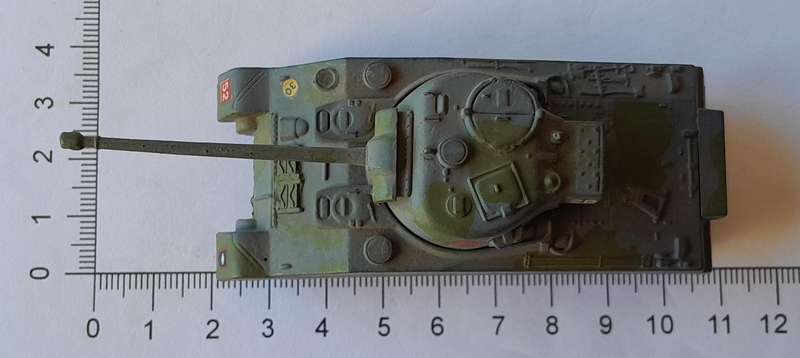 Vintage WW2 Sherman Firefly.  Hand-Painted (Plastic).  10.5cm.  Swiveling Turret.