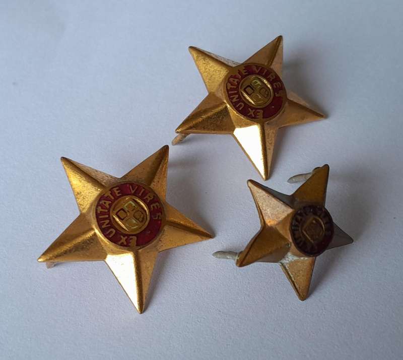 3 x SADF Rank Pips.  Pins Intact.