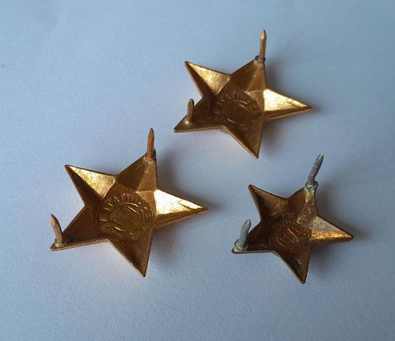 3 x SADF Rank Pips.  Pins Intact.