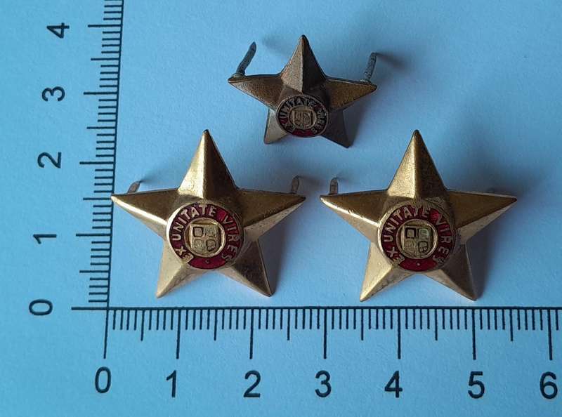 3 x SADF Rank Pips.  Pins Intact.