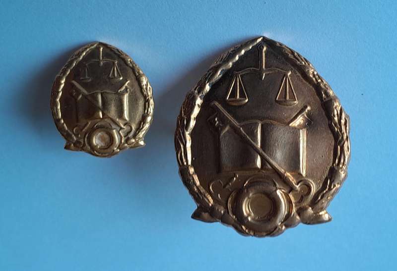 Vintage SA Prison Service Badges.  Cap & Collar.  Lugs & Pins Intact.