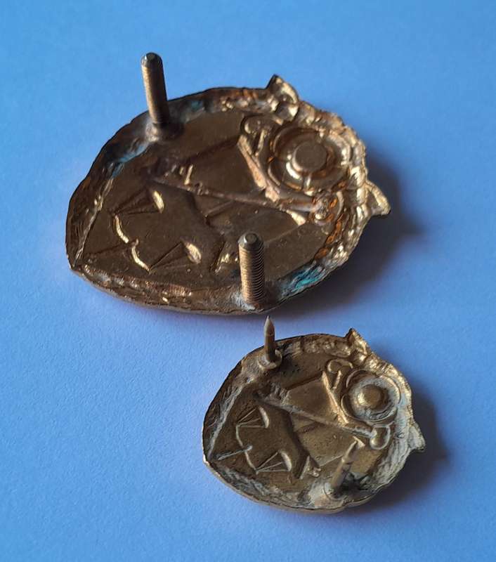 Vintage SA Prison Service Badges.  Cap & Collar.  Lugs & Pins Intact.