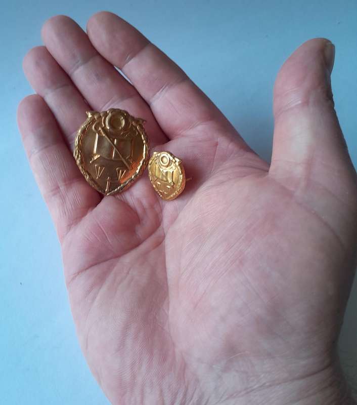 Vintage SA Prison Service Badges.  Cap & Collar.  Lugs & Pins Intact.
