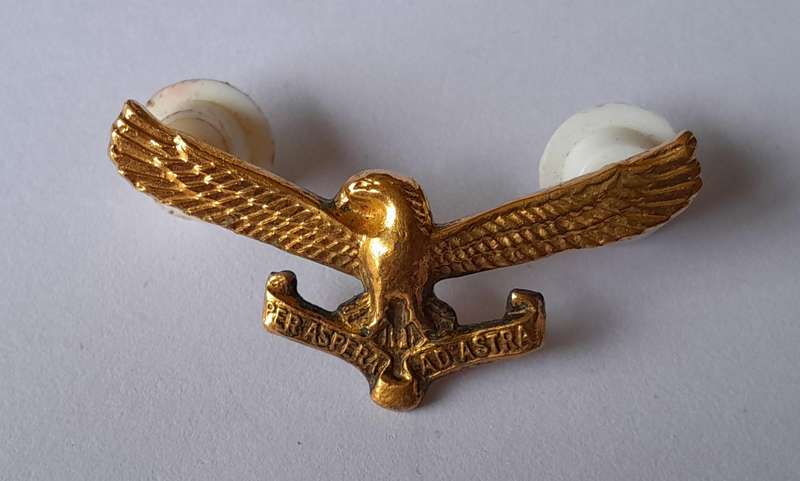 Pair SA Air Force Collar Badges.  Pins Intact.