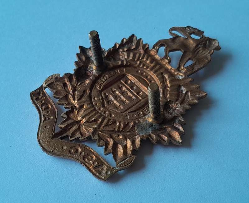SADF Army Service Corps Cap Badge.  Screw Lugs Intact.
