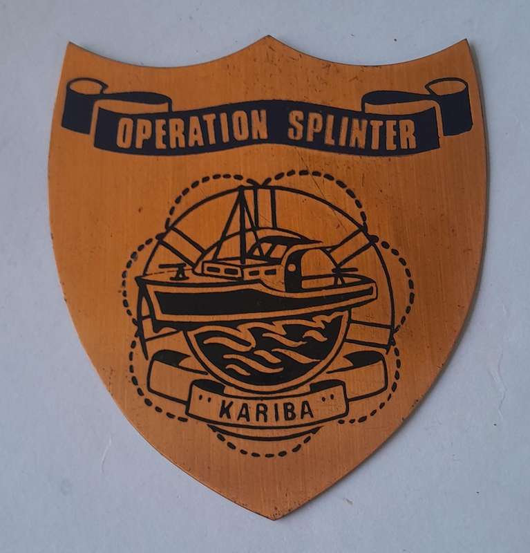 Rhodesian Bush War "Operation Splinter, Kariba" Copper Plaque.