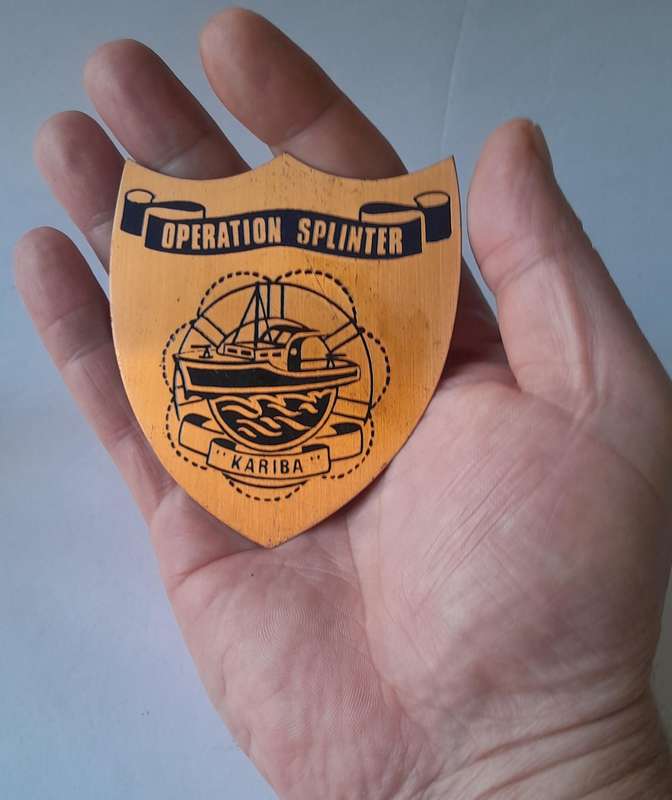 Rhodesian Bush War "Operation Splinter, Kariba" Copper Plaque.