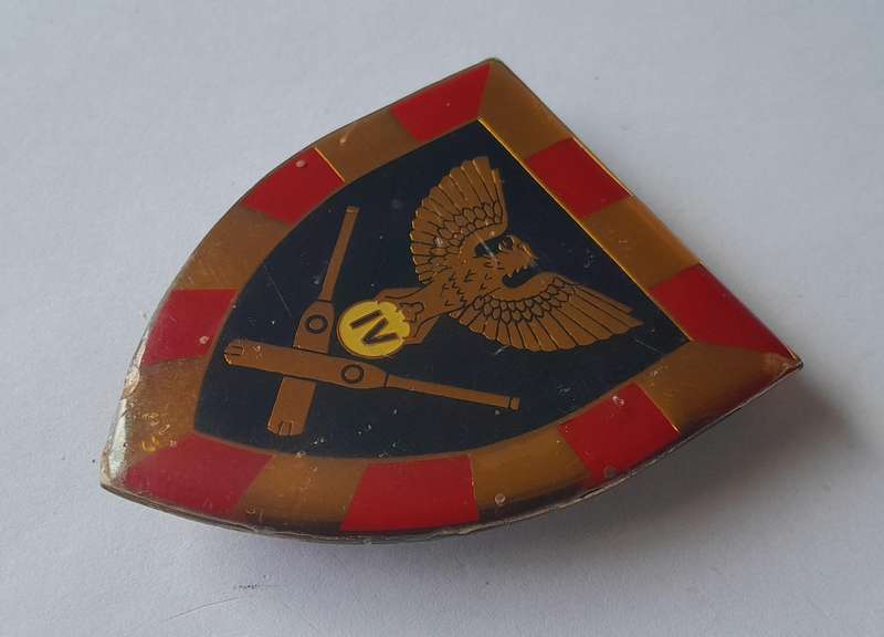 SADF 4 Artillery Regiment Shoulder Flash.  All Pins Intact.